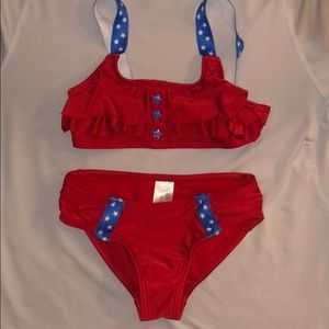 Cat & Jack red white and blue bikini